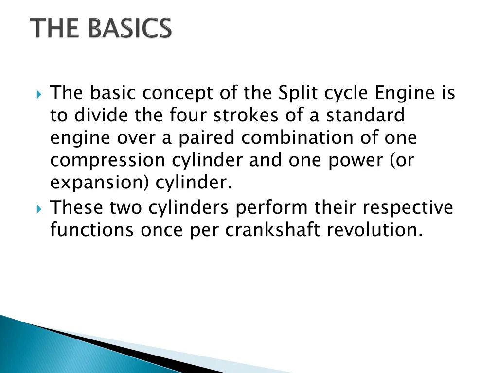 the basic concept of the split cycle engine