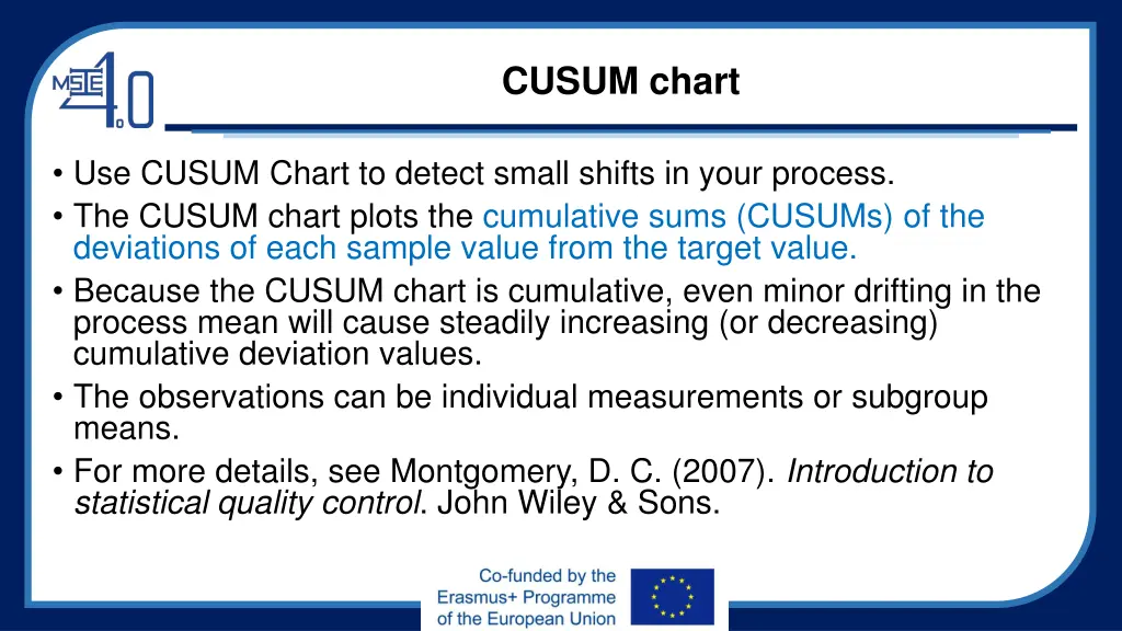 cusum chart