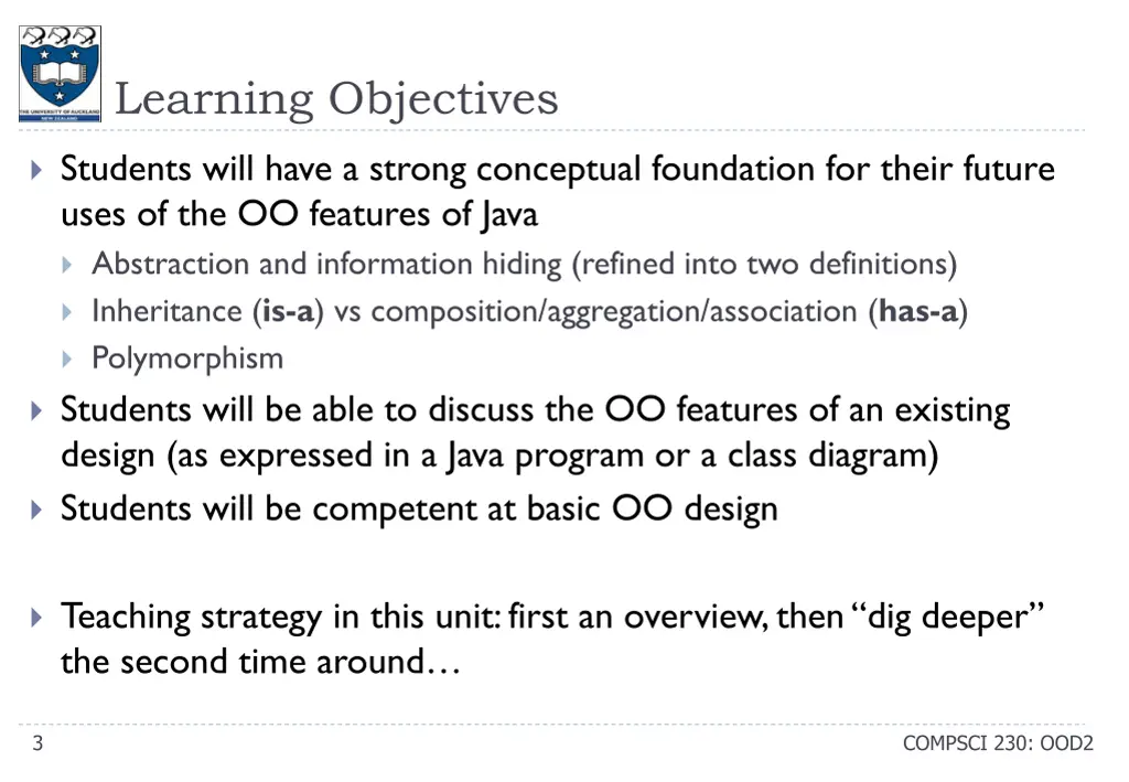 learning objectives