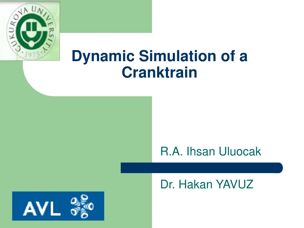 dynamic simulation of a cranktrain