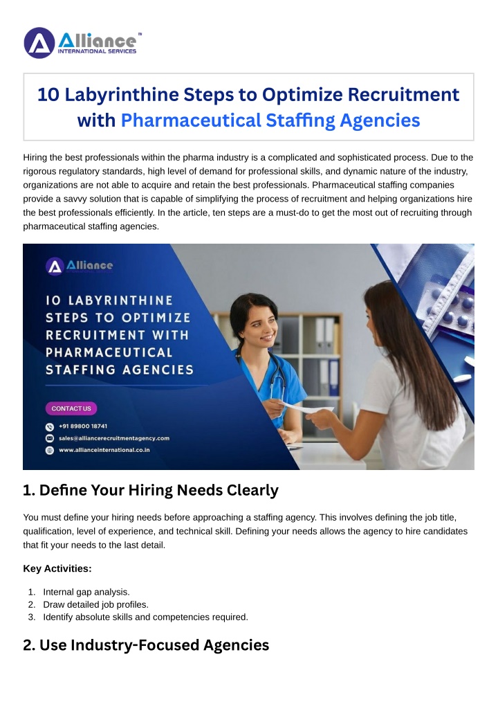 10 labyrinthine steps to optimize recruitment