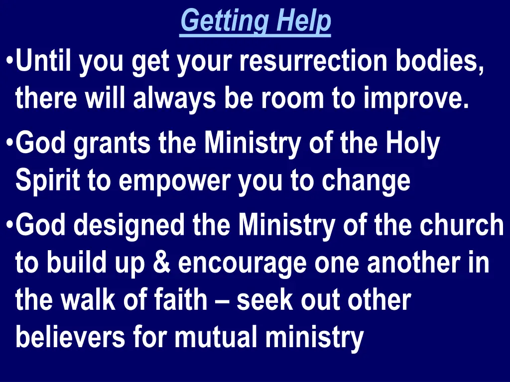getting help