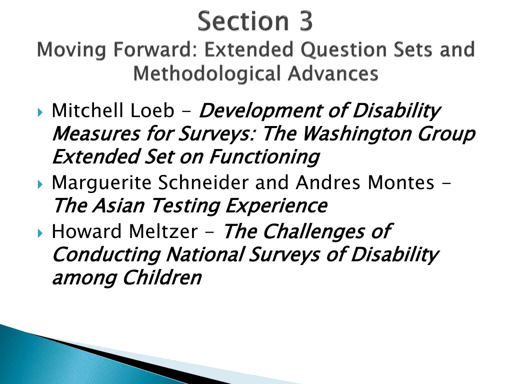 mitchell loeb development of disability measures