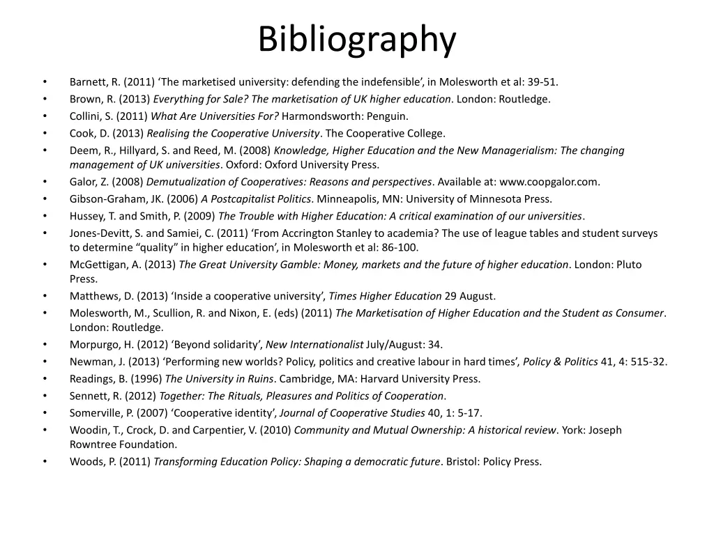 bibliography