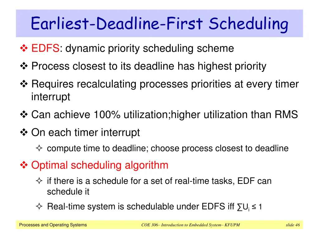 earliest deadline first scheduling