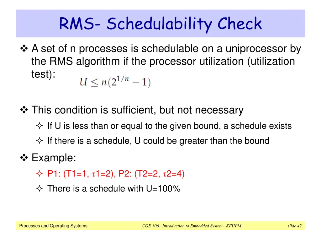 rms schedulability check