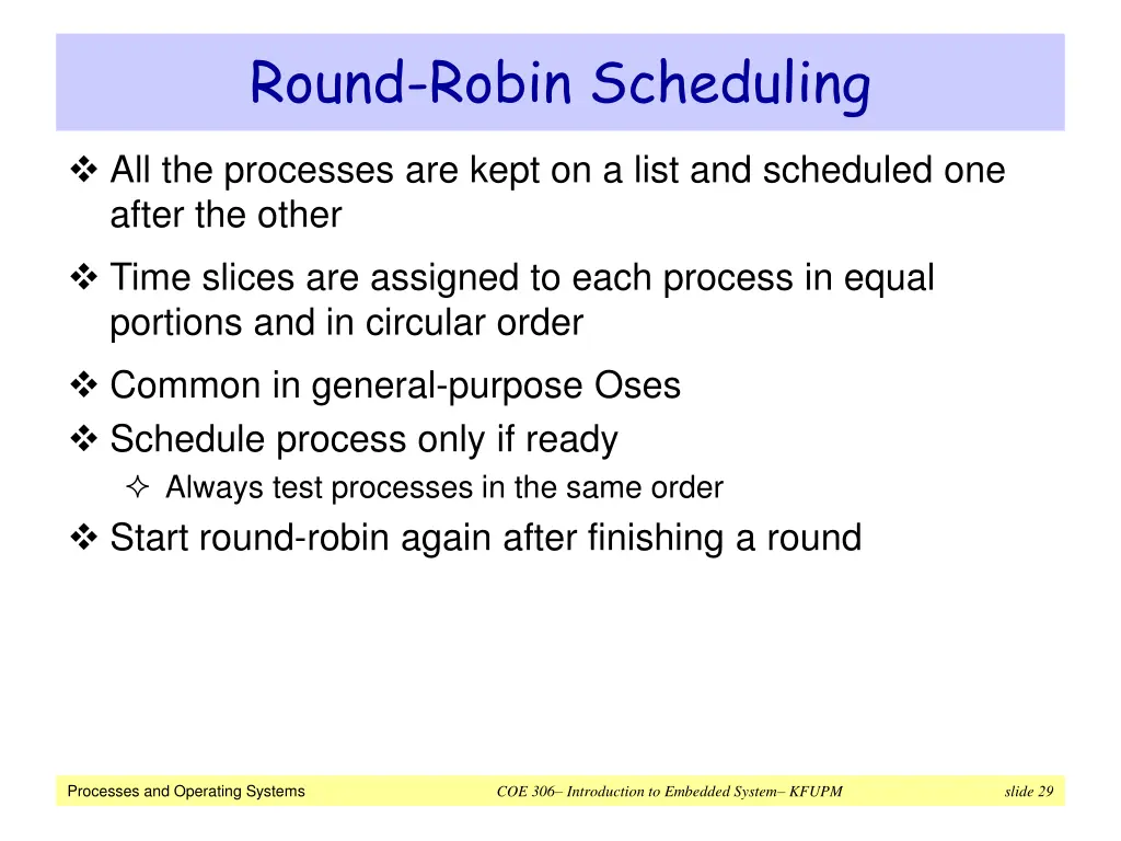 round robin scheduling