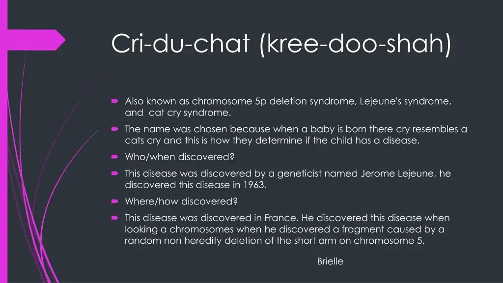 cri du chat kree doo shah