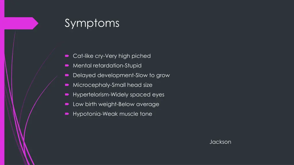 symptoms