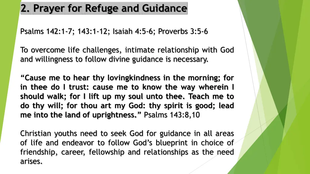2 prayer for refuge and guidance