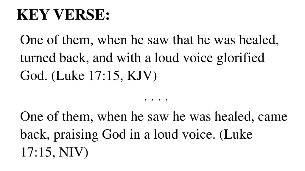 key verse