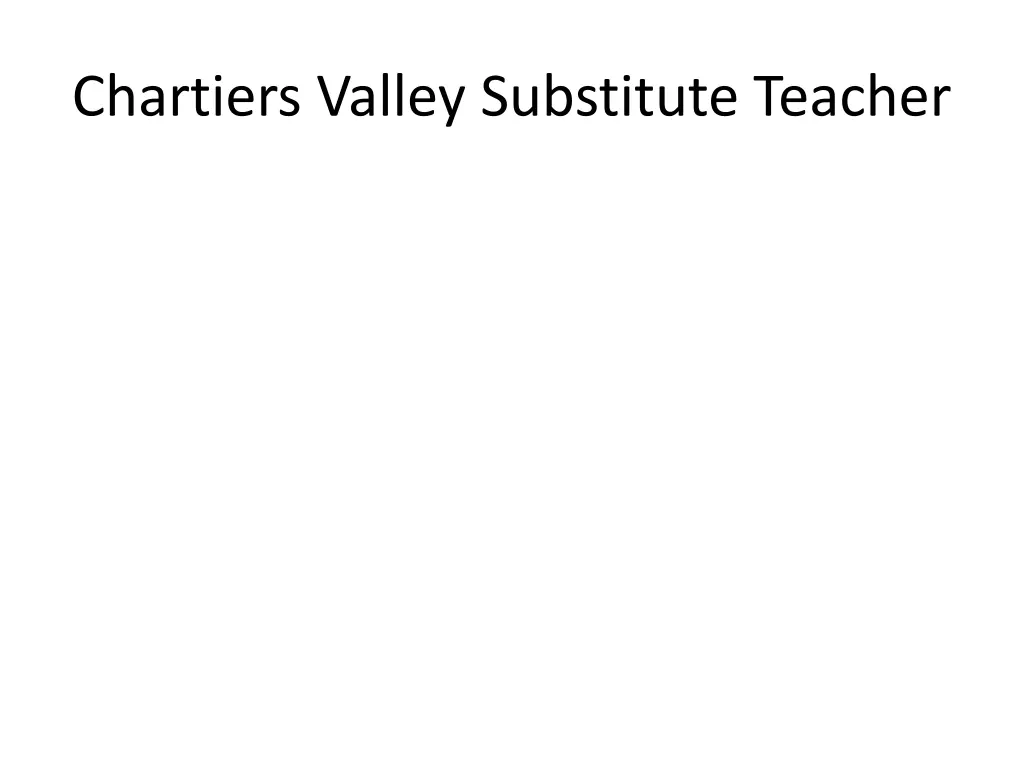 chartiers valley substitute teacher