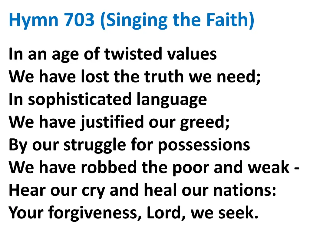 hymn 703 singing the faith