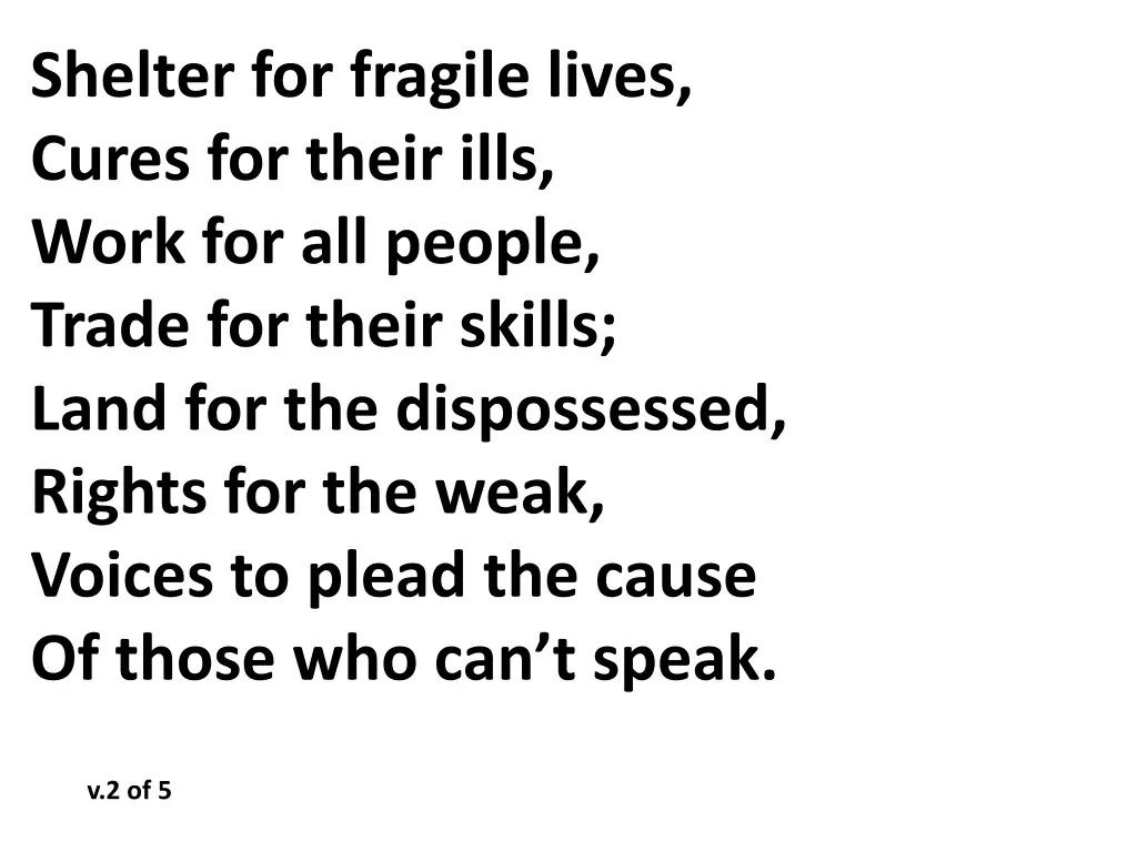 shelter for fragile lives cures for their ills