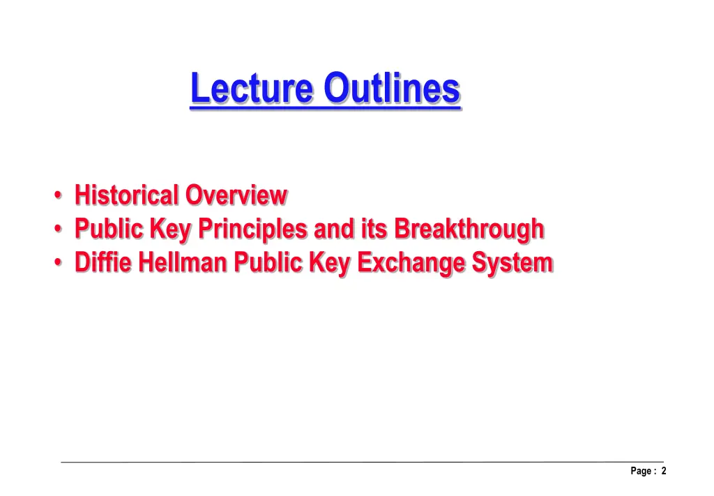 lecture outlines