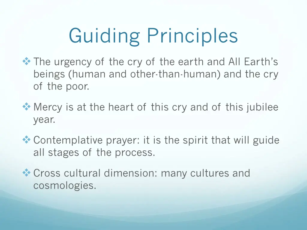 guiding principles