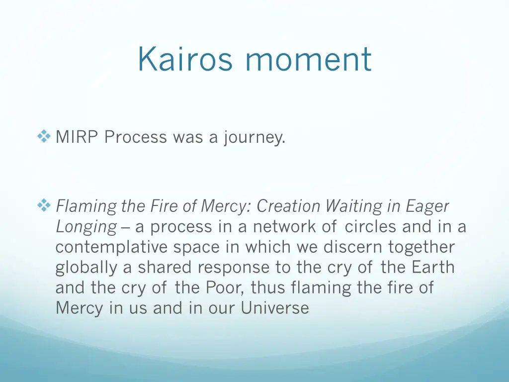 kairos moment