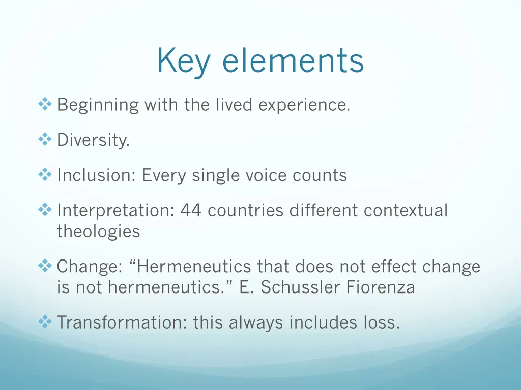 key elements