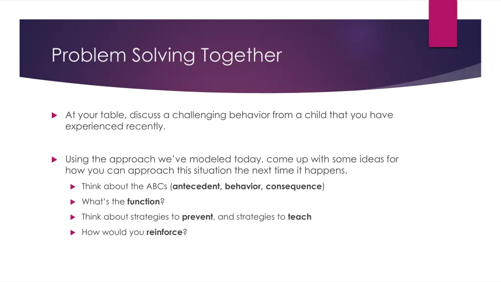 problem solving together