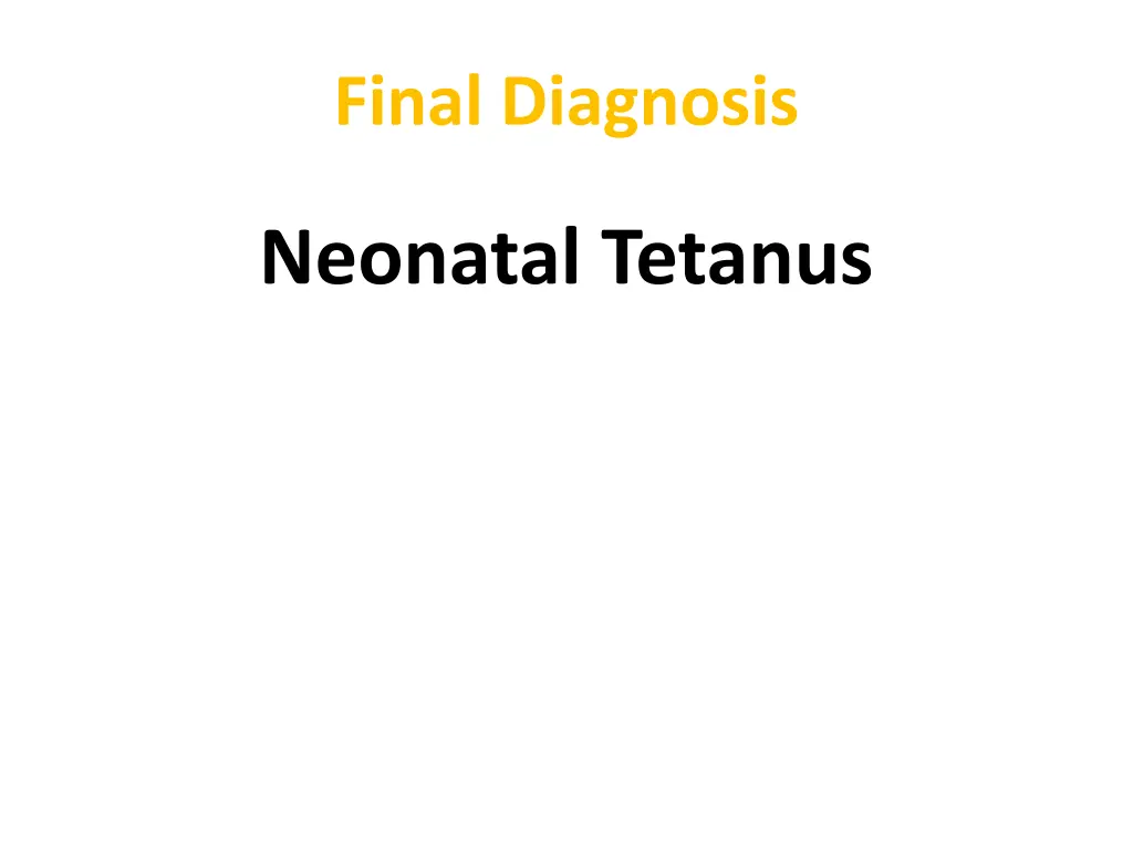 final diagnosis