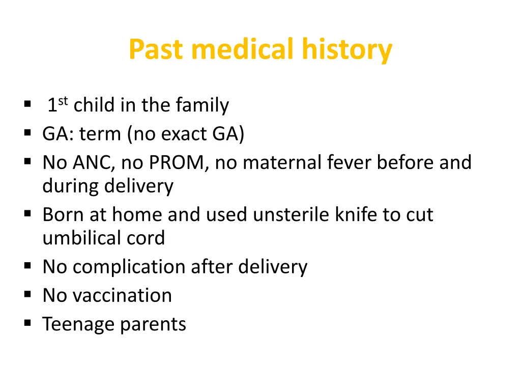 past medical history