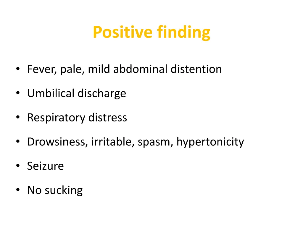 positive finding