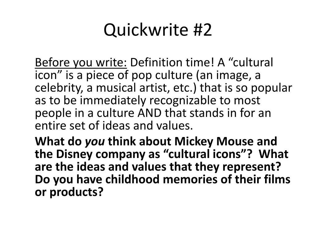 quickwrite 2