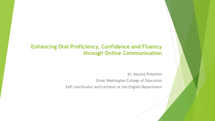 enhancing oral proficiency confidence and fluency