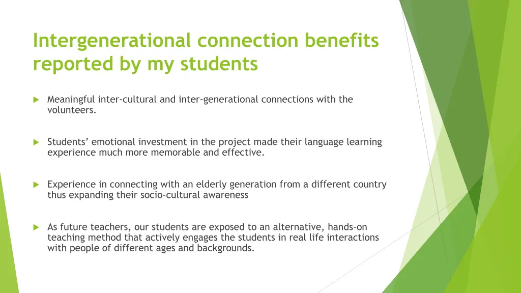intergenerational connection benefits reported