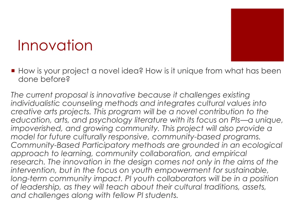 innovation