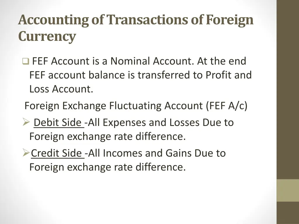 accounting of transactions of foreign currency 1