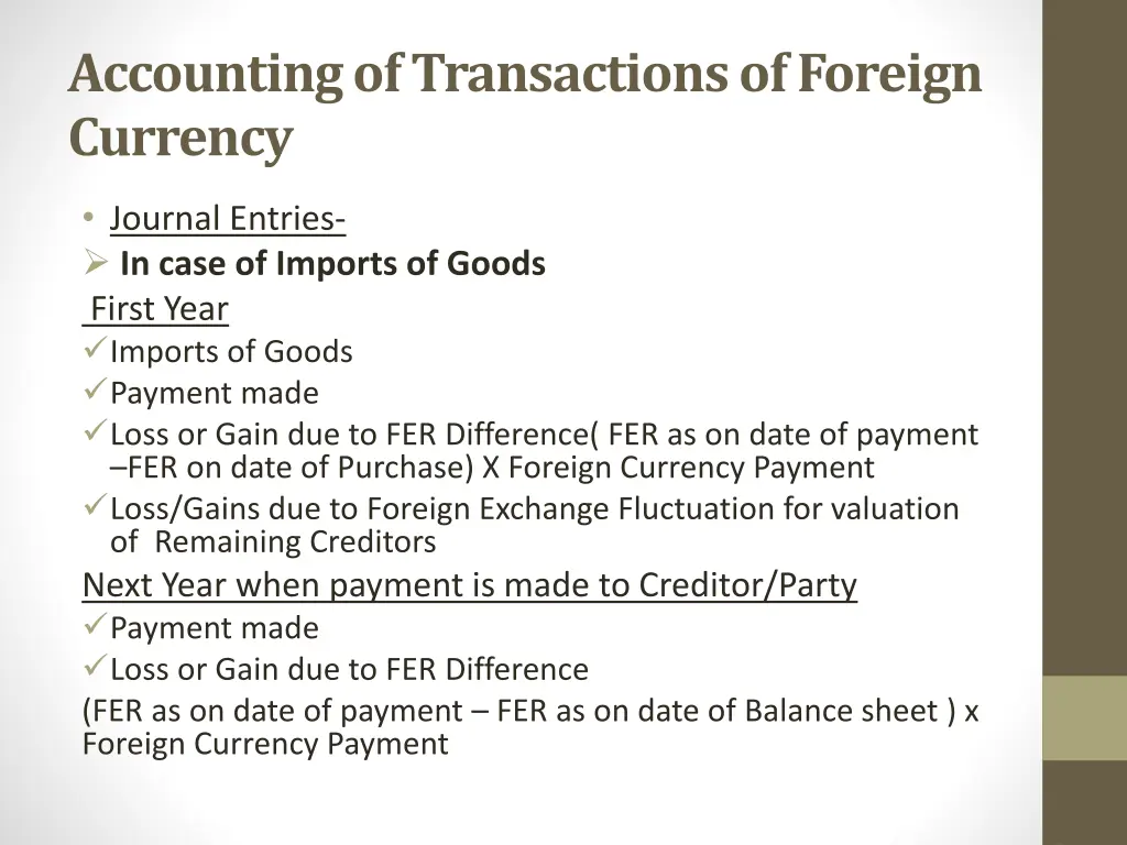 accounting of transactions of foreign currency 2