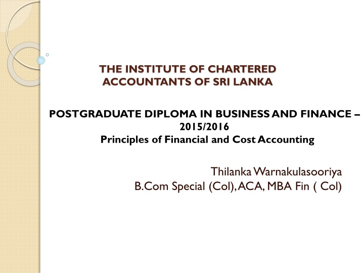 the institute of chartered accountants