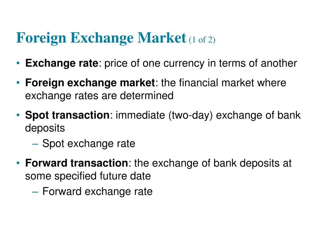 foreign exchange market 1 of 2