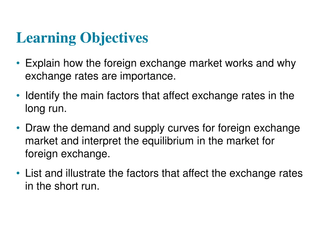 learning objectives