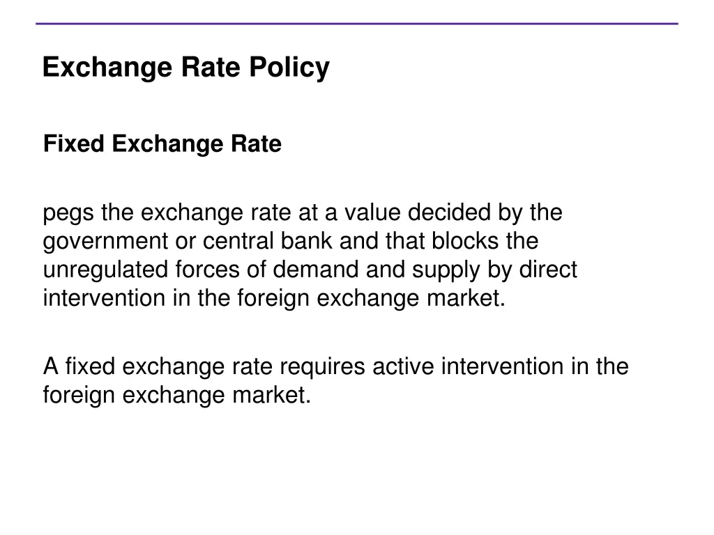 exchange rate policy 1