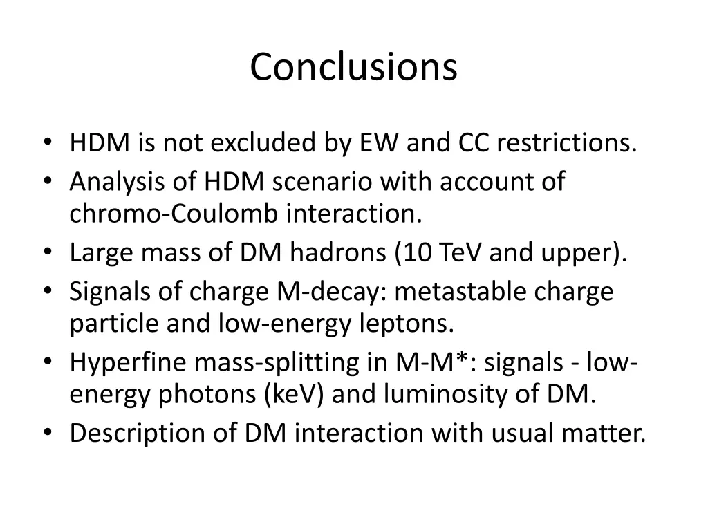conclusions