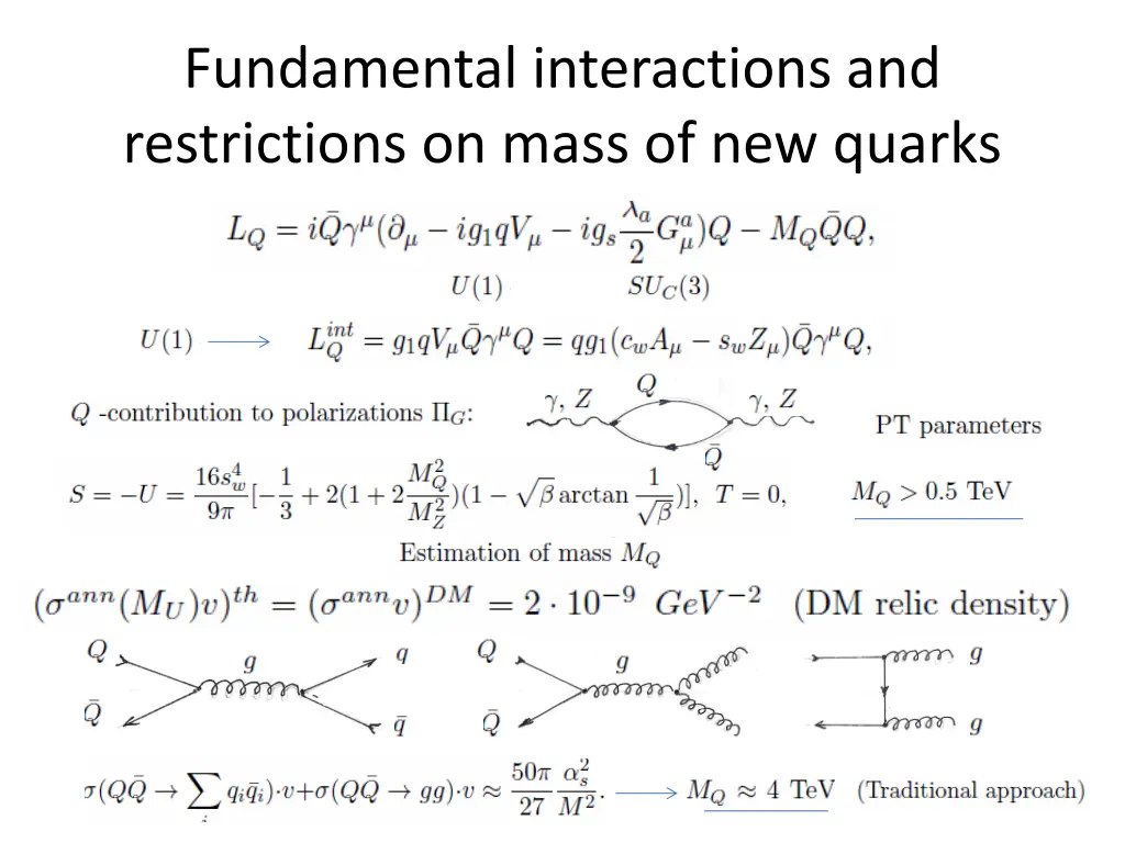 fundamental interactions and restrictions on mass