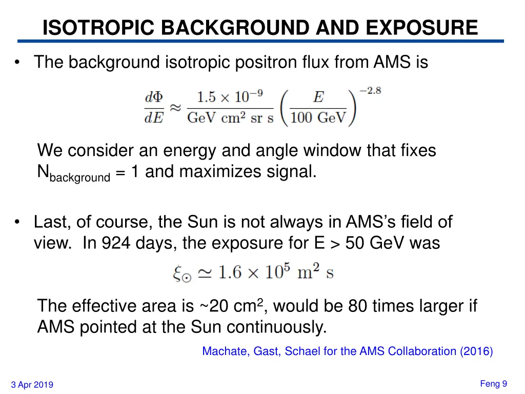 isotropic background and exposure