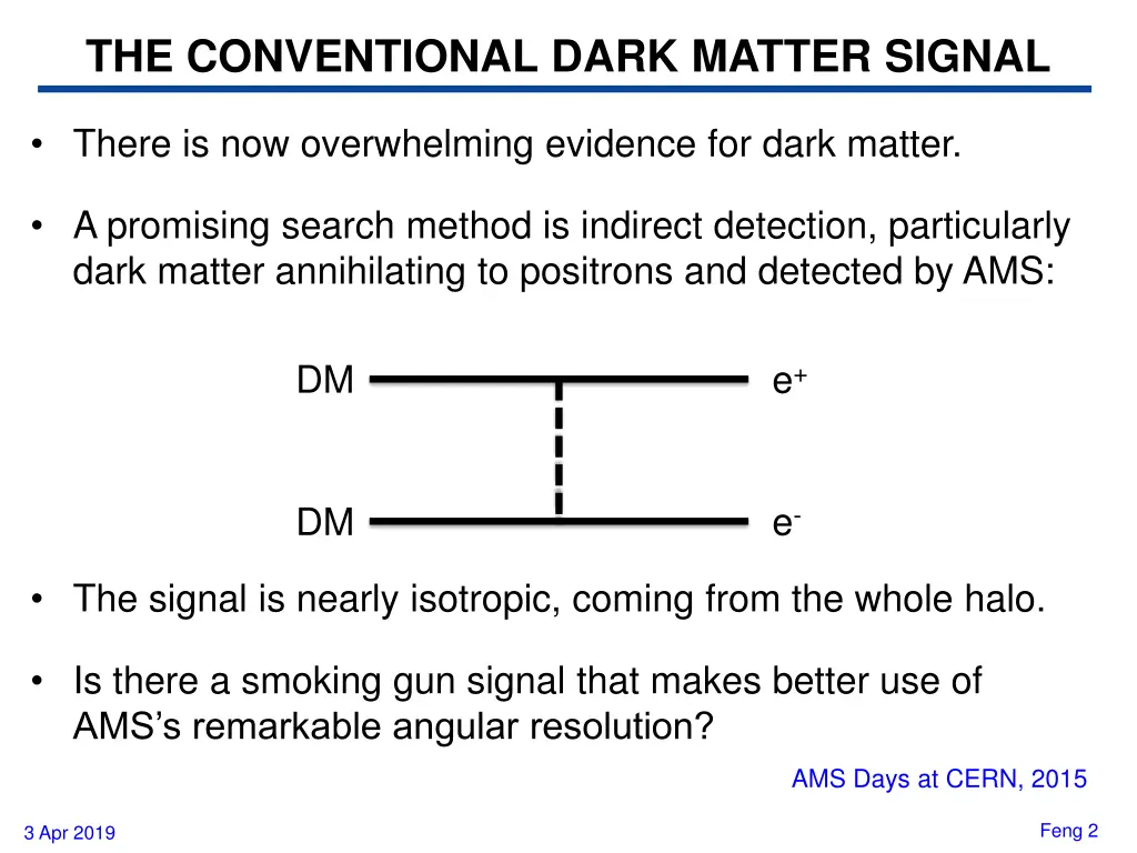the conventional dark matter signal
