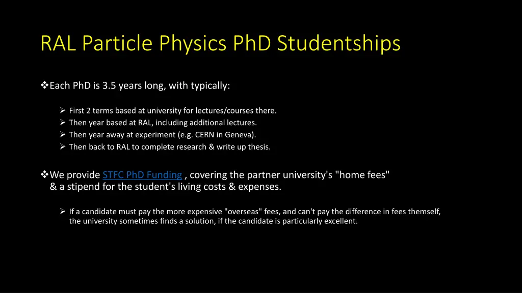 ral particle physics phd studentships 1