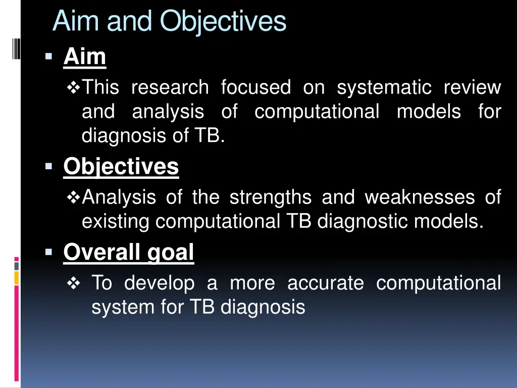 aim and objectives aim this research focused