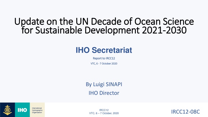 update on the un decade of ocean science update
