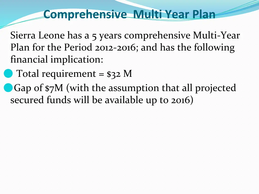 comprehensive multi year plan
