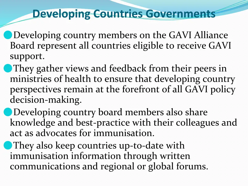 developing countries governments