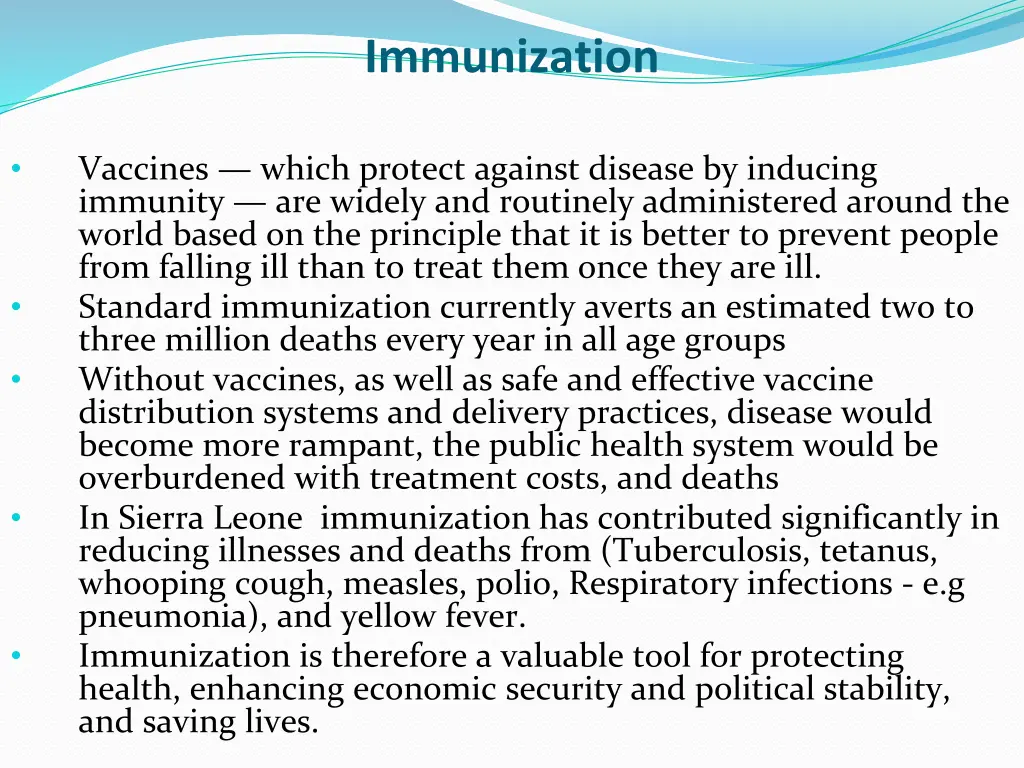 immunization
