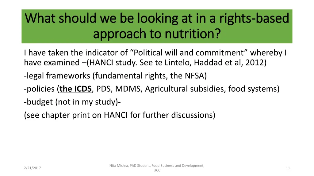 what should we be looking at in a rights what