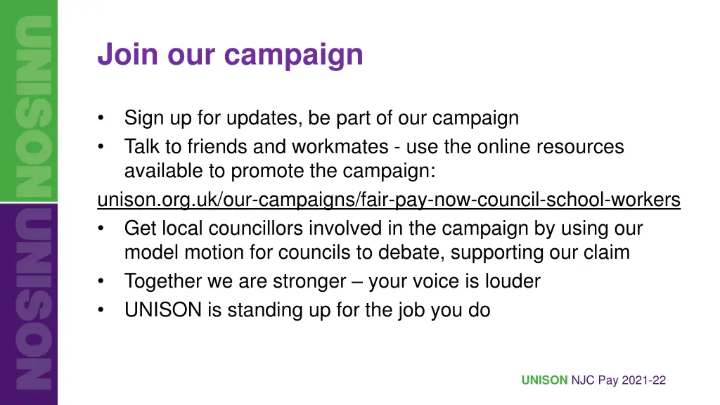 join our campaign