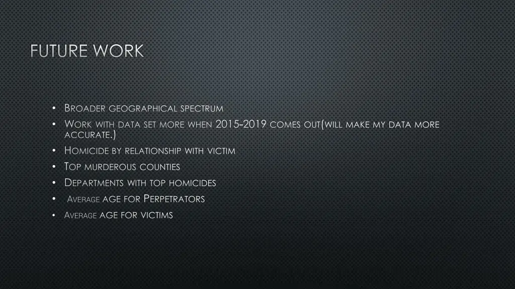 future work