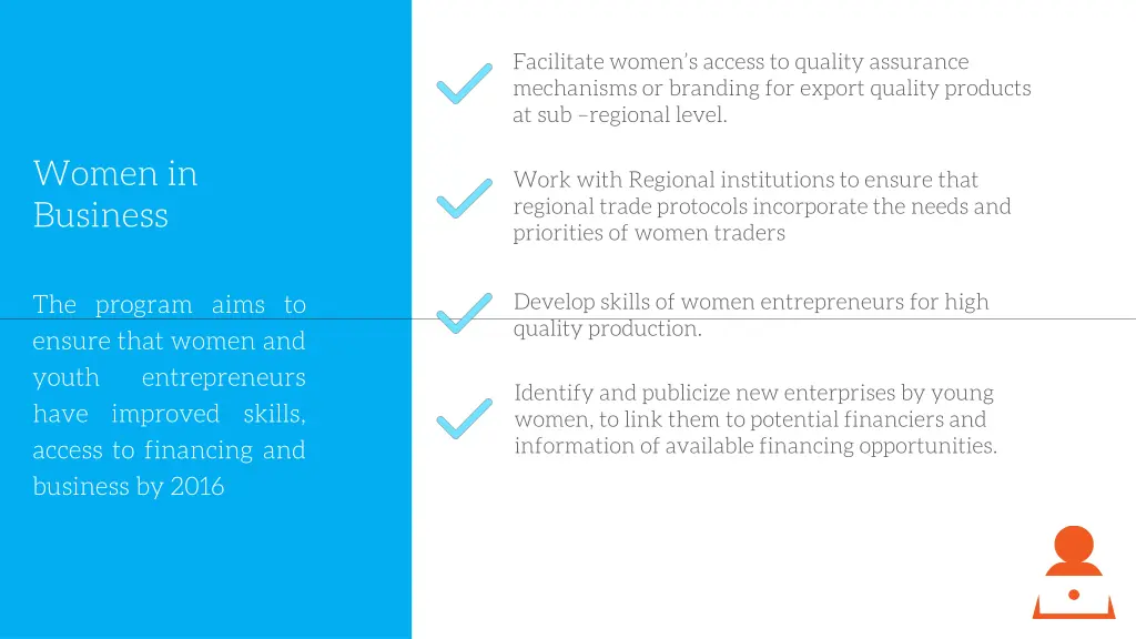 facilitate women s access to quality assurance